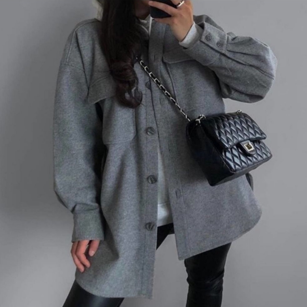 Oversized H&M Gray Women's Jacket XS